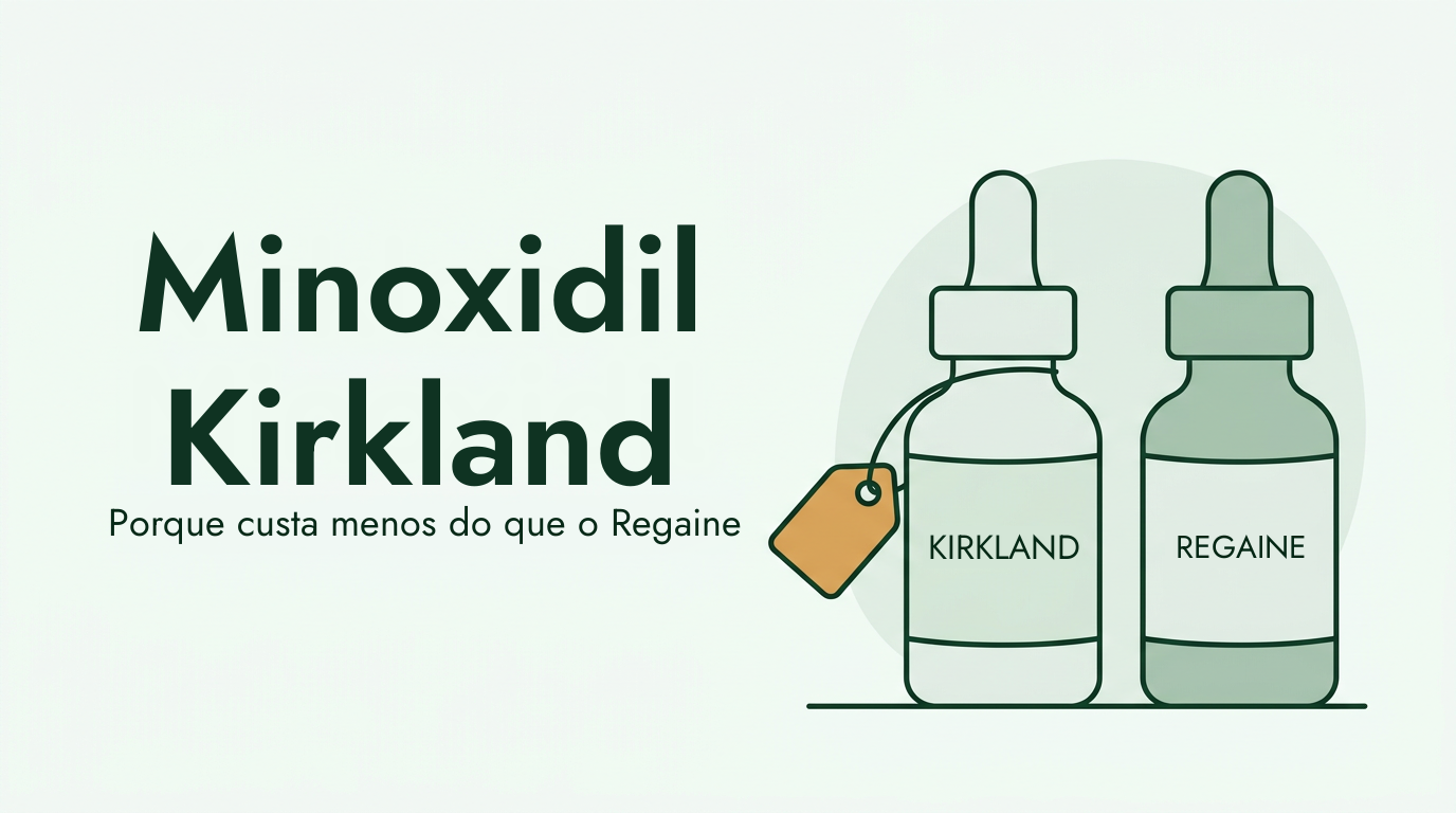Porque é que o minoxidil Kirkland custa menos do que o Regaine