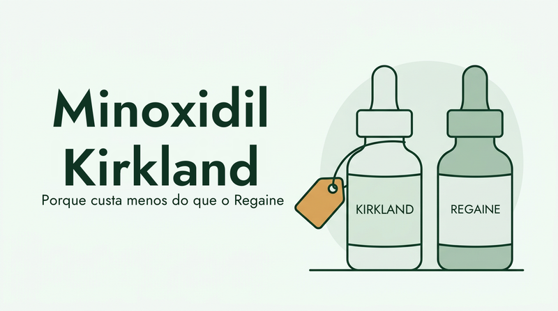 Porque é que o minoxidil Kirkland custa menos do que o Regaine