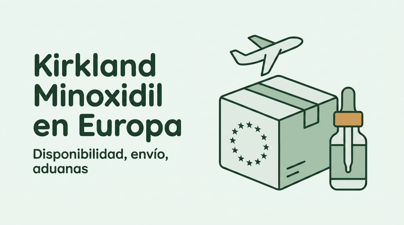 Comprar minoxidil Kirkland en Europa: envío y aduanas