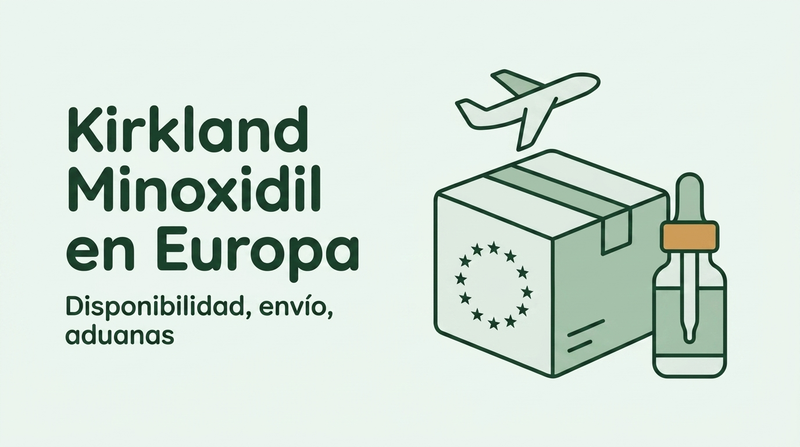 Comprar minoxidil Kirkland en Europa: envío y aduanas