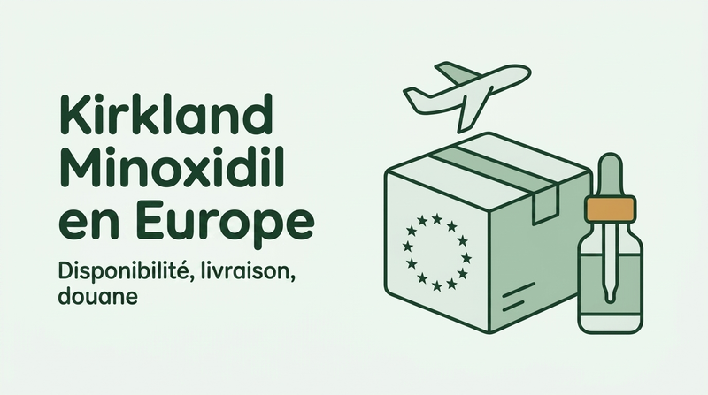 Acheter du Kirkland minoxidil en Europe : livraison et douane