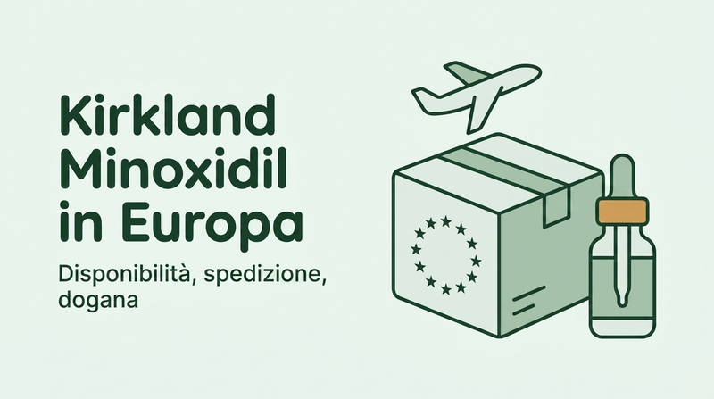 Comprare Kirkland minoxidil in Europa: spedizione e dogana