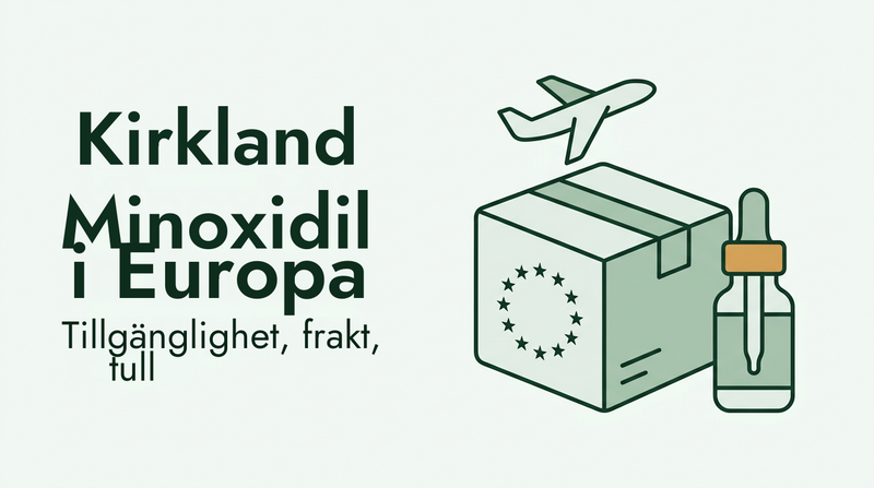 Köpa Kirkland-minoxidil i Europa: frakt och tull