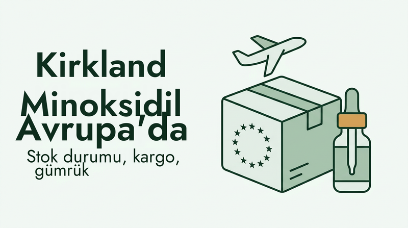 Avrupa'da Kirkland minoksidil satın almak: kargo ve gümrük