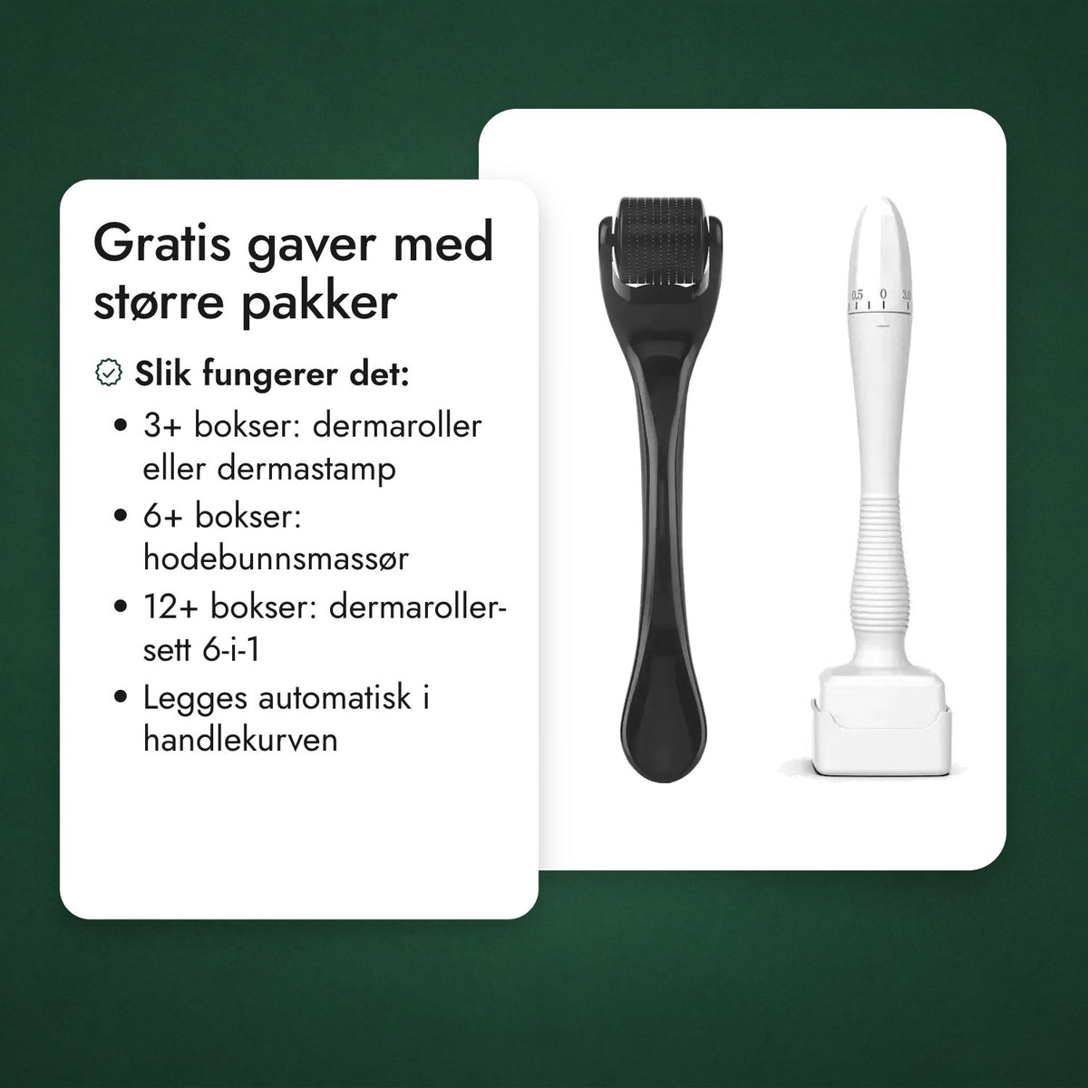 Gratis gaver med større pakker