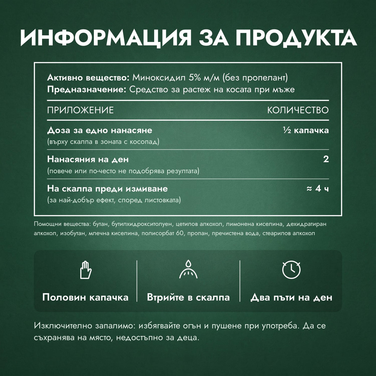 Информация за продукта: Kirkland Signature пяна с миноксидил 5%