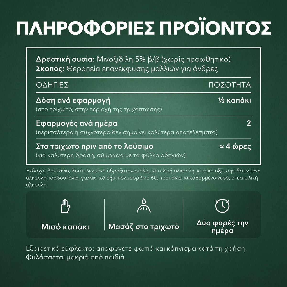 Πληροφορίες προϊόντος: Kirkland Signature αφρός μινοξιδίλης 5%