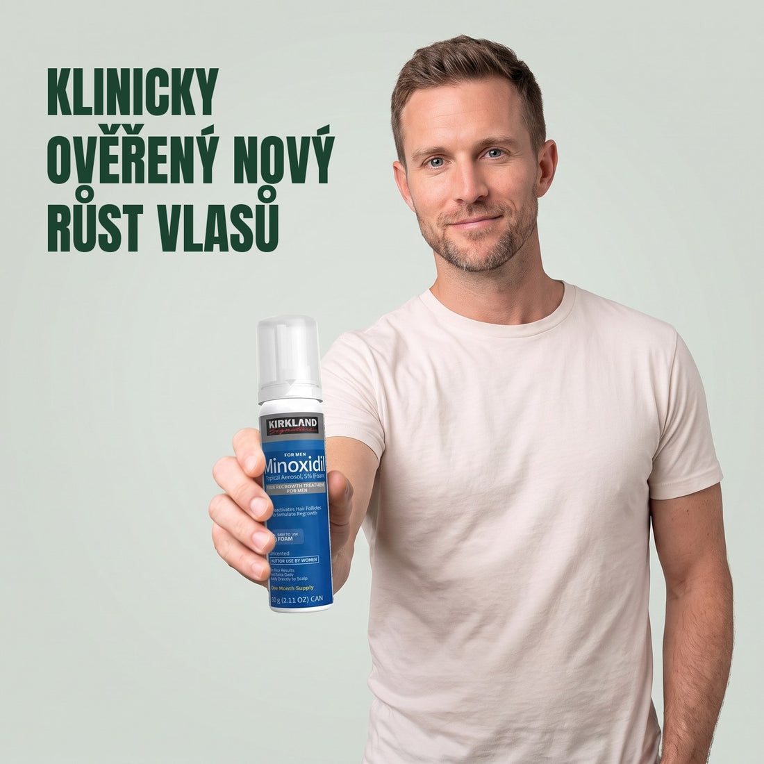 Kirkland Signature Minoxidil pěna 5% pro muže - 12 plechovek (zásoba na 12 měsíců)