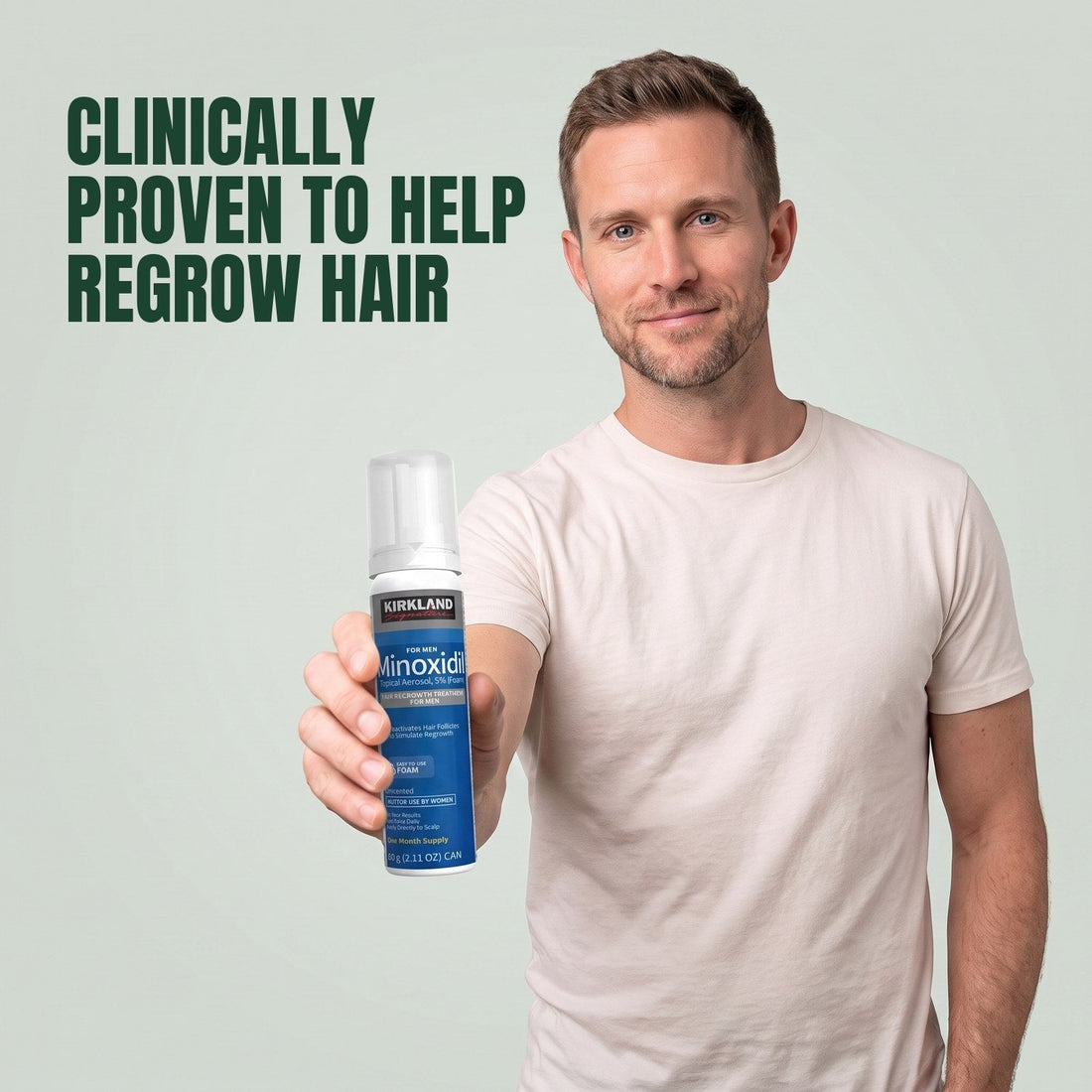 Kirkland Signature Minoxidil Foam 5% for Men - 12 cans (12 month supply)