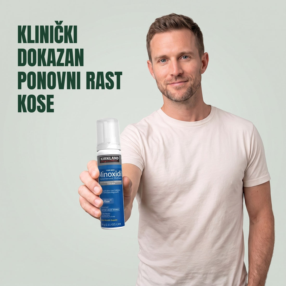 Kirkland Signature Minoxidil pjena 5% za muškarce - 12 limenki (zaliha za 12 mjeseci)