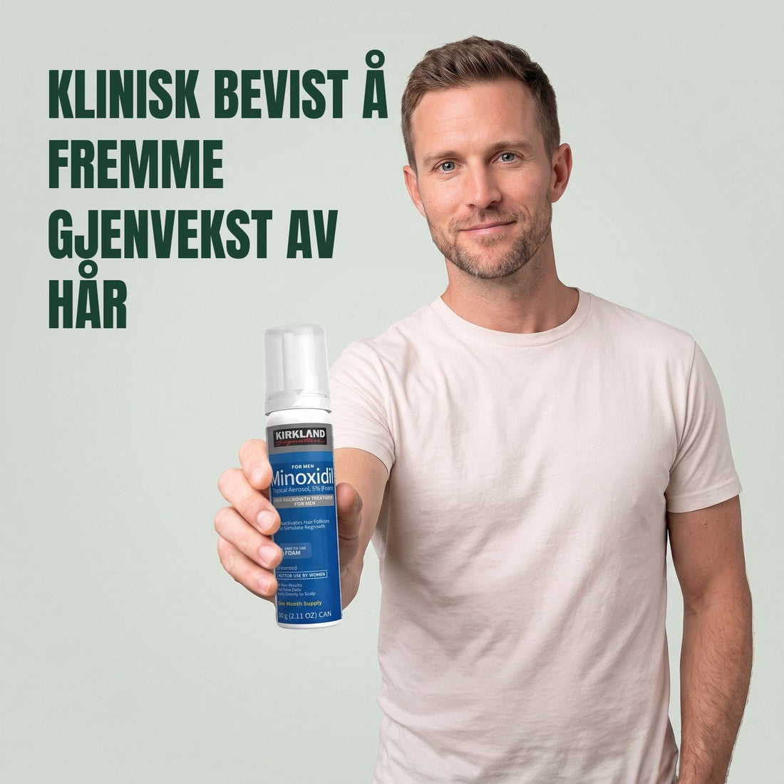Kirkland Signature Minoksidil Skum 5% for menn - 12 bokser (12 måneders forbruk)