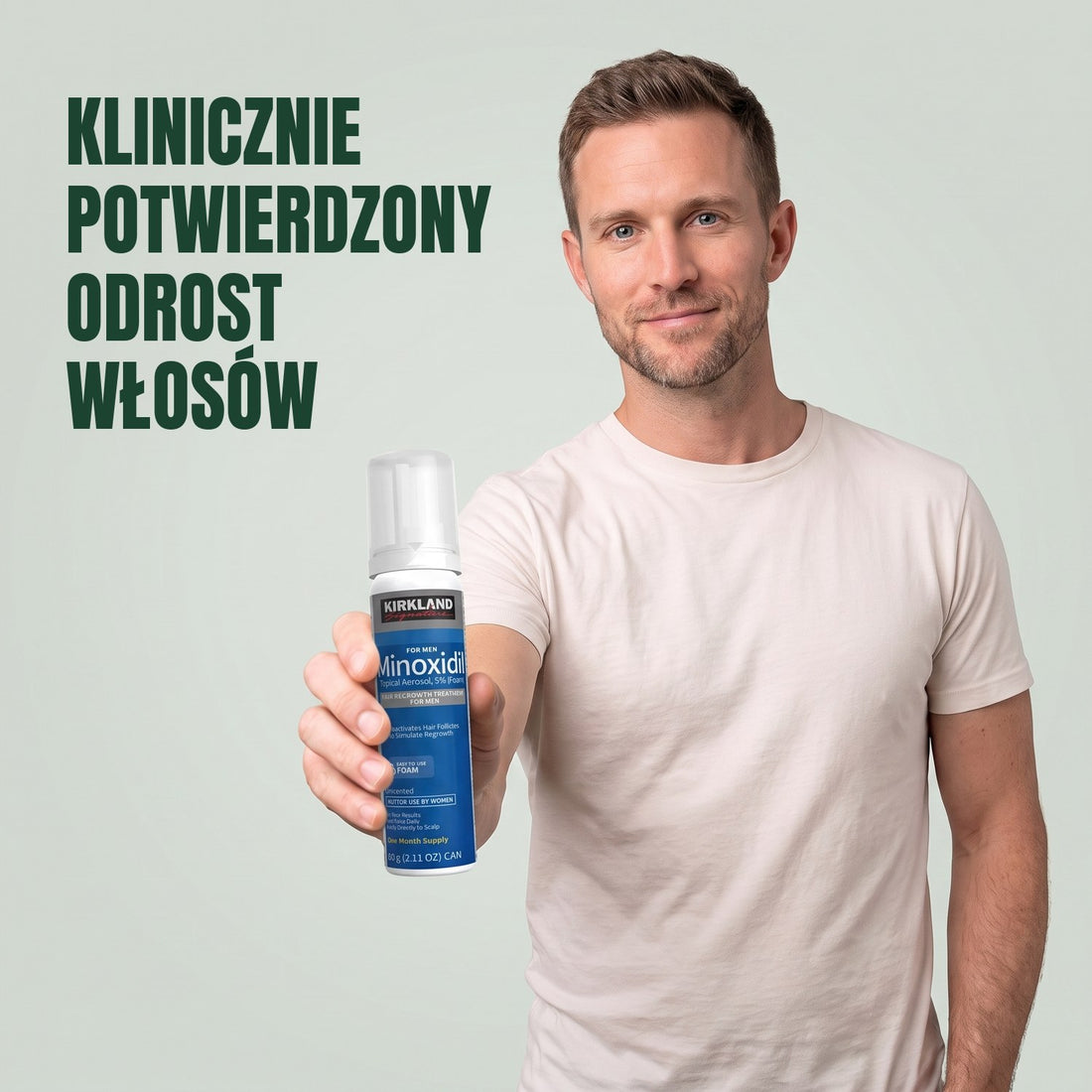Pianka Kirkland Signature Minoxidil 5% dla mężczyzn - 12 puszek (zapas na 12 miesięcy)