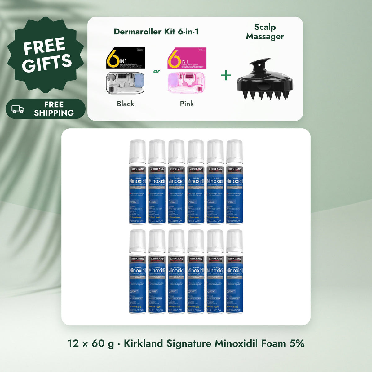 Kirkland Signature Minoxidil Foam 5%: Kirkland Signature Minoxidil Foam 5% for Men - 12 Month Supply