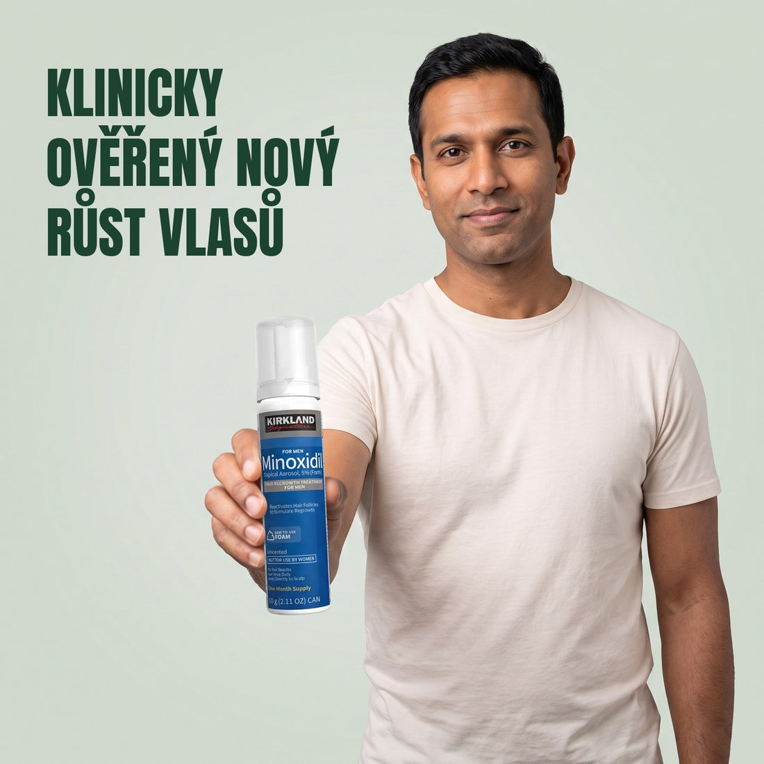 Kirkland Signature Minoxidil pěna 5% pro muže - 3 plechovky (zásoba na 3 měsíce)
