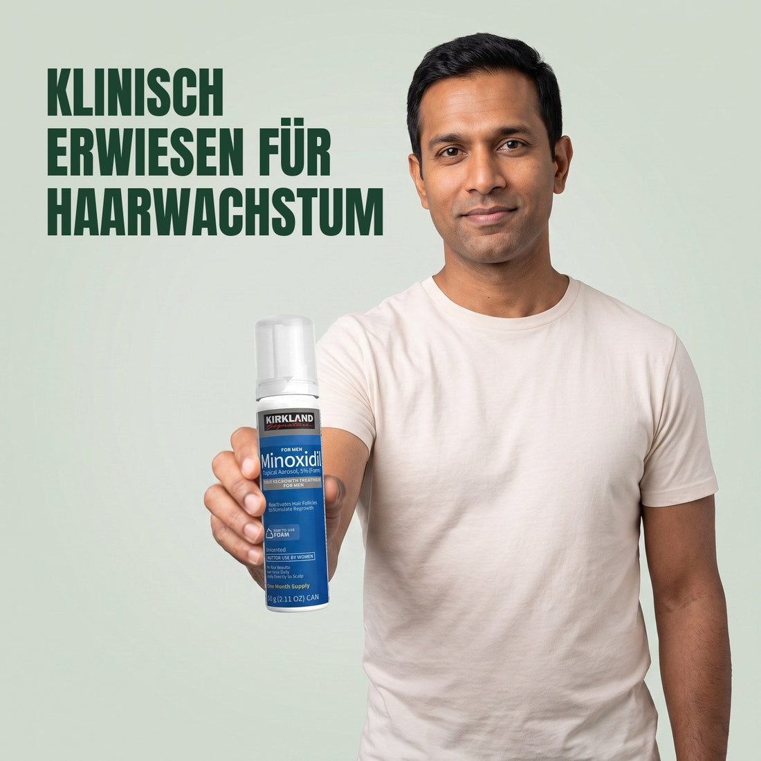 Kirkland Signature Minoxidil Schaum 5% für Männer - 3 Dosen (3-Monatsvorrat)