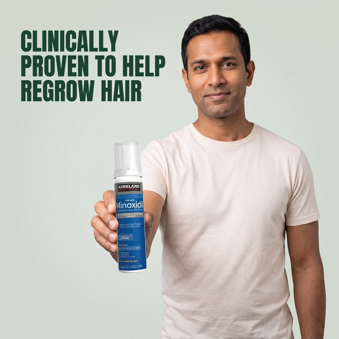 Kirkland Signature Minoxidil Foam 5% for Men - 3 cans (3 month supply)