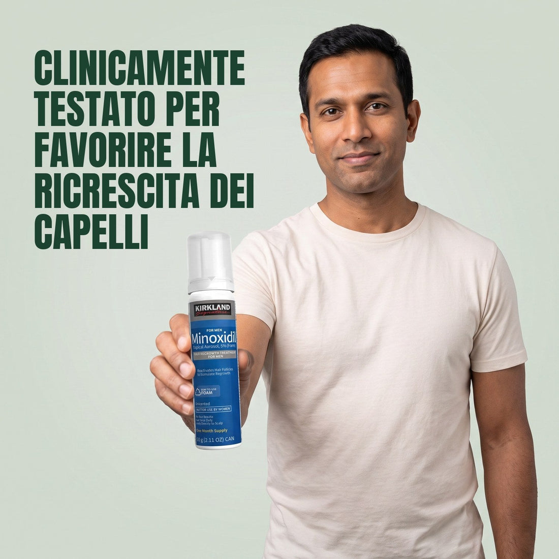 Schiuma di Minoxidil Kirkland Signature 5% per Uomo - 3 lattine (scorta per 3 mesi)
