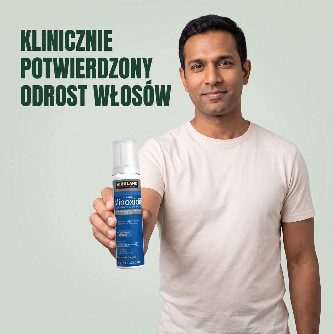 Pianka Kirkland Signature Minoxidil 5% dla mężczyzn - 3 puszki (zapas na 3 miesiące)