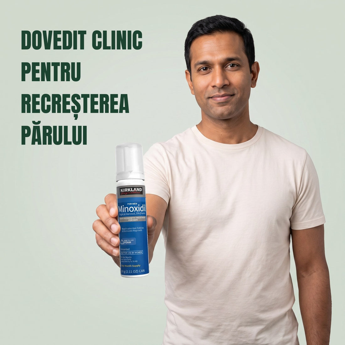 Spumă Kirkland Signature Minoxidil 5% pentru bărbați - 3 cutii (rezervă pentru 3 luni)
