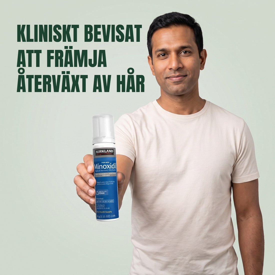 Kirkland Signature Minoxidil Skum 5% för män - 3 burkar (3 månaders förbrukning)