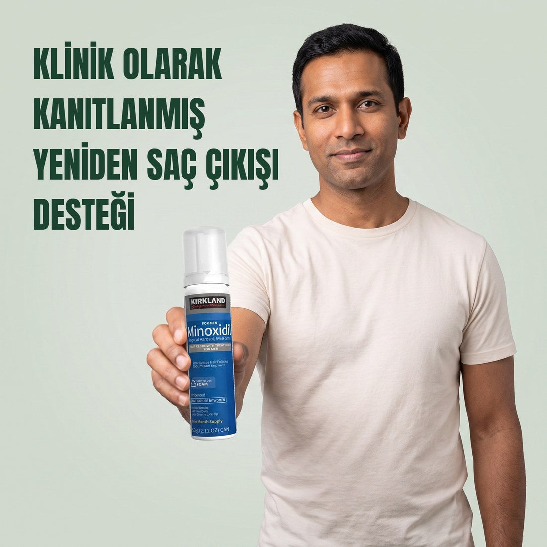 Kirkland Signature Erkekler için Minoksidil Köpük 5% - 3 kutu (3 aylık kullanım)