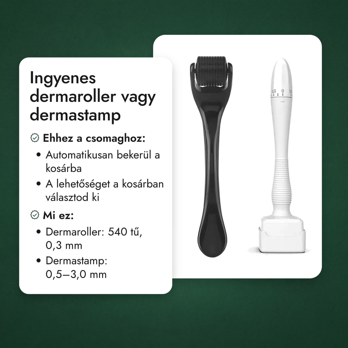 Ingyenes dermaroller vagy dermastamp