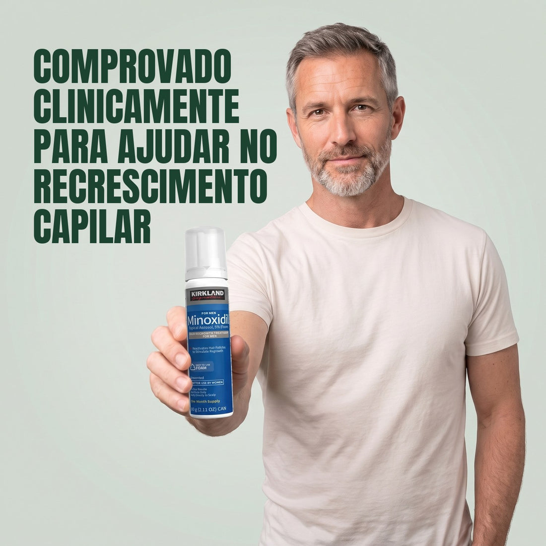 Espuma Kirkland 5% para Homens (suprimento para 6 meses)