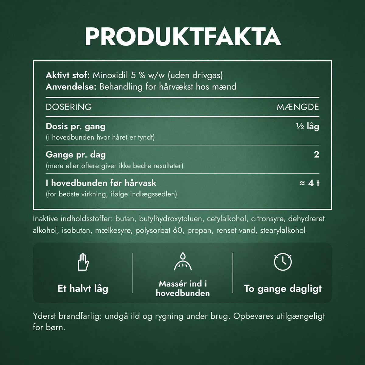 Produktfakta: Kirkland Signature Minoxidil skum 5 %