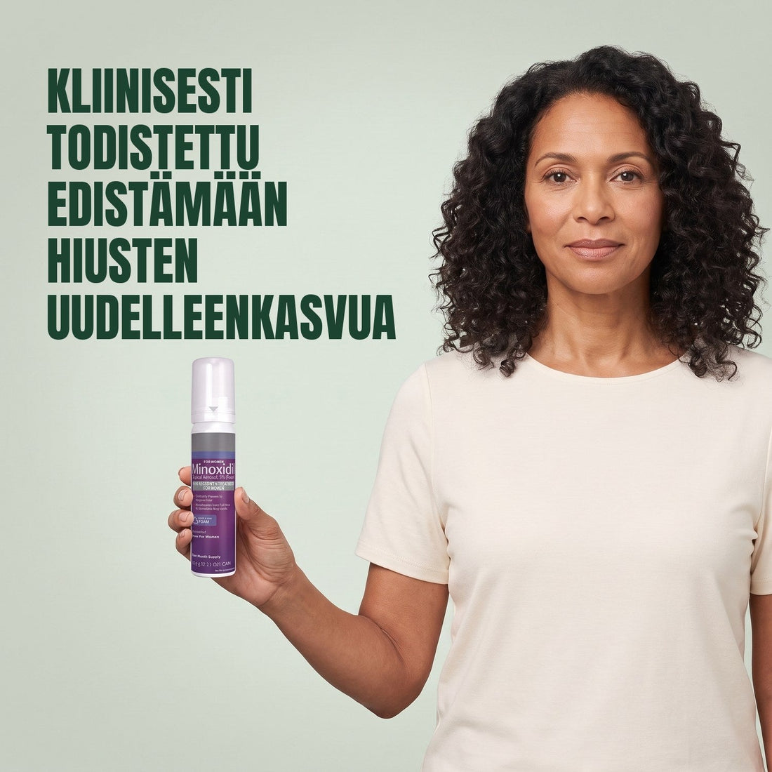 Kirkland Signature Minoxidil-vaahto 5% naisille - 6 tölkkiä (12 kuukauden pakkaus)