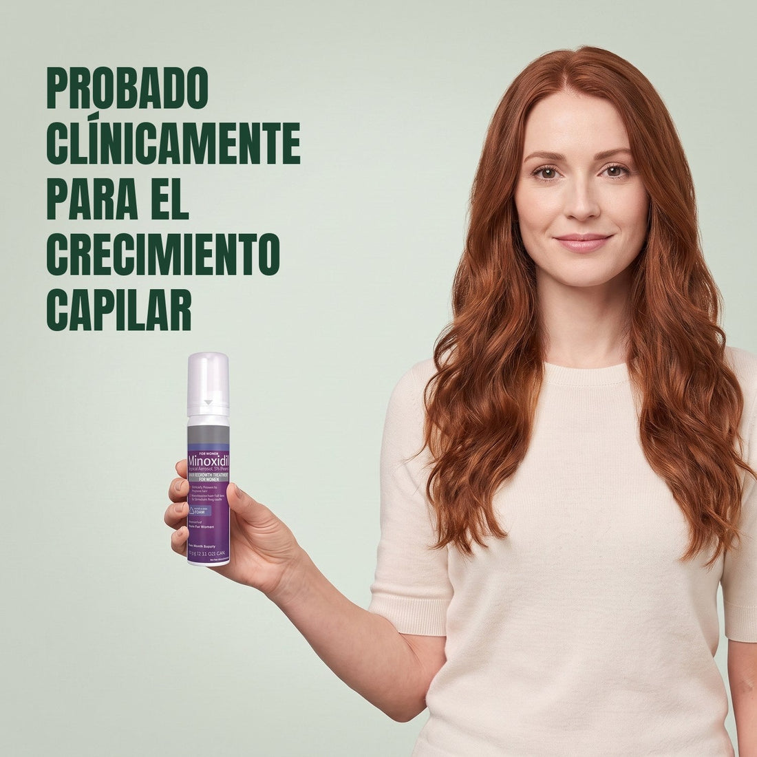 Espuma de Minoxidil Kirkland Signature 5% para Mujer - 1 bote (suministro de 2 meses)