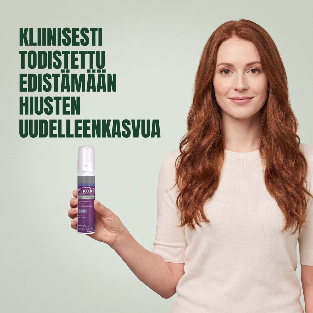 Kirkland Signature Minoxidil-vaahto 5% naisille - 1 tölkki (2 kuukauden pakkaus)