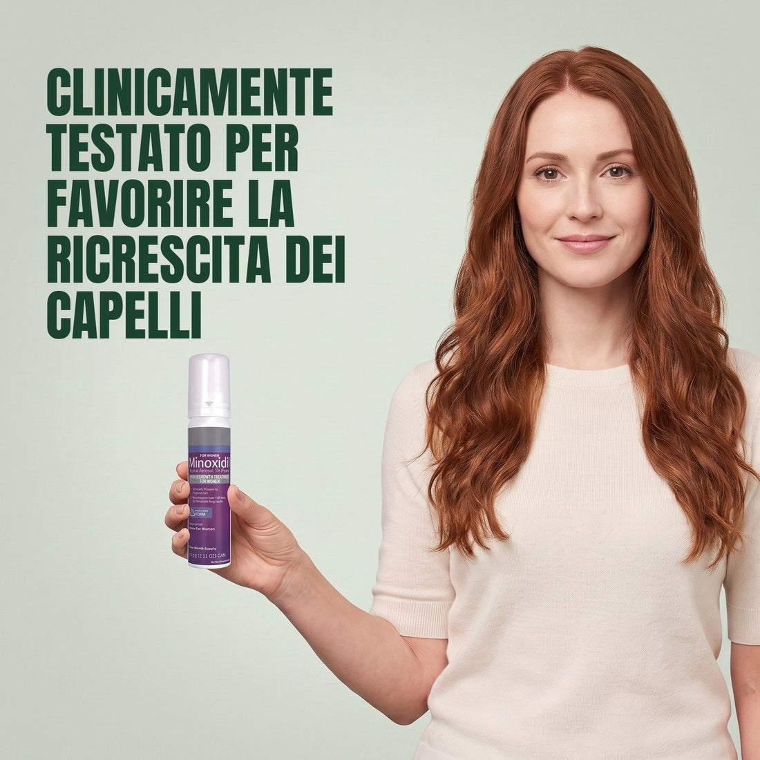 Schiuma di Minoxidil Kirkland Signature 5% per Donna - 1 lattina (scorta per 2 mesi)