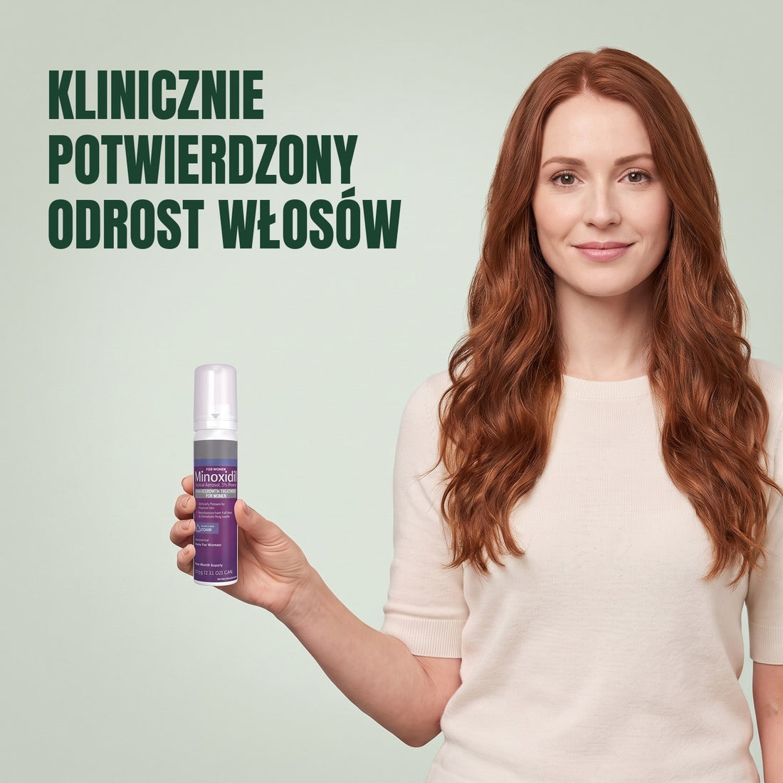 Kirkland Signature Minoxidil Foam 5% for Women - retail box with one 60 g can beside it