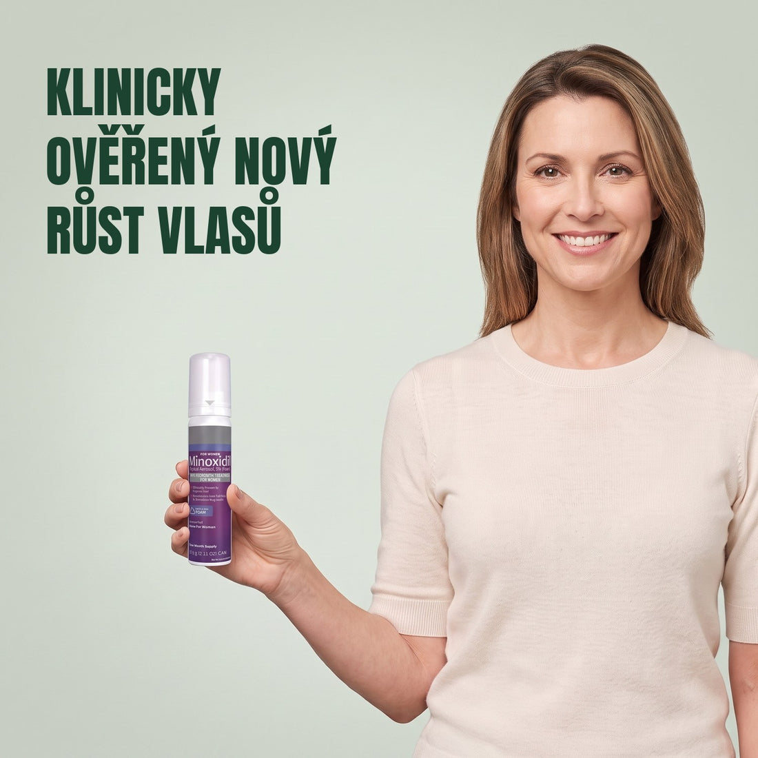Kirkland Signature Minoxidil pěna 5% pro ženy – 3 plechovky (zásoba na 6 měsíců)