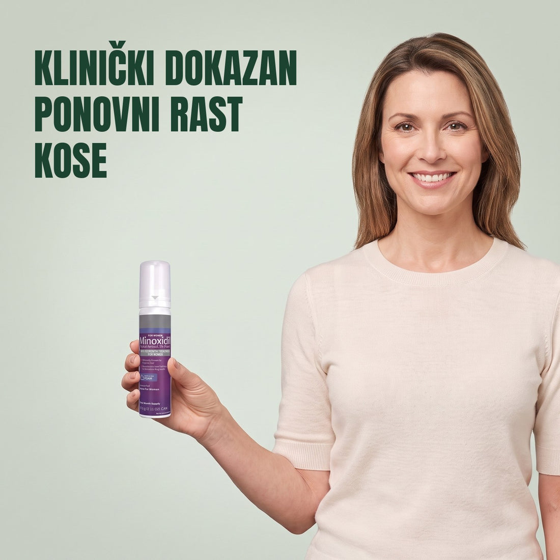 Kirkland Signature Minoxidil pjena 5% za žene - 3 limenke (zaliha za 6 mjeseci)