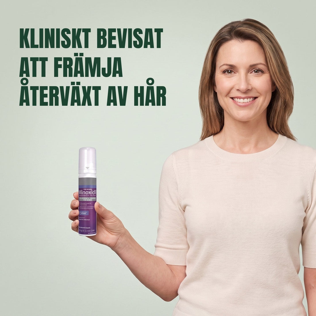 Kirkland Signature Minoxidil Skum 5% för kvinnor - 3 burkar (6 månaders förbrukning)