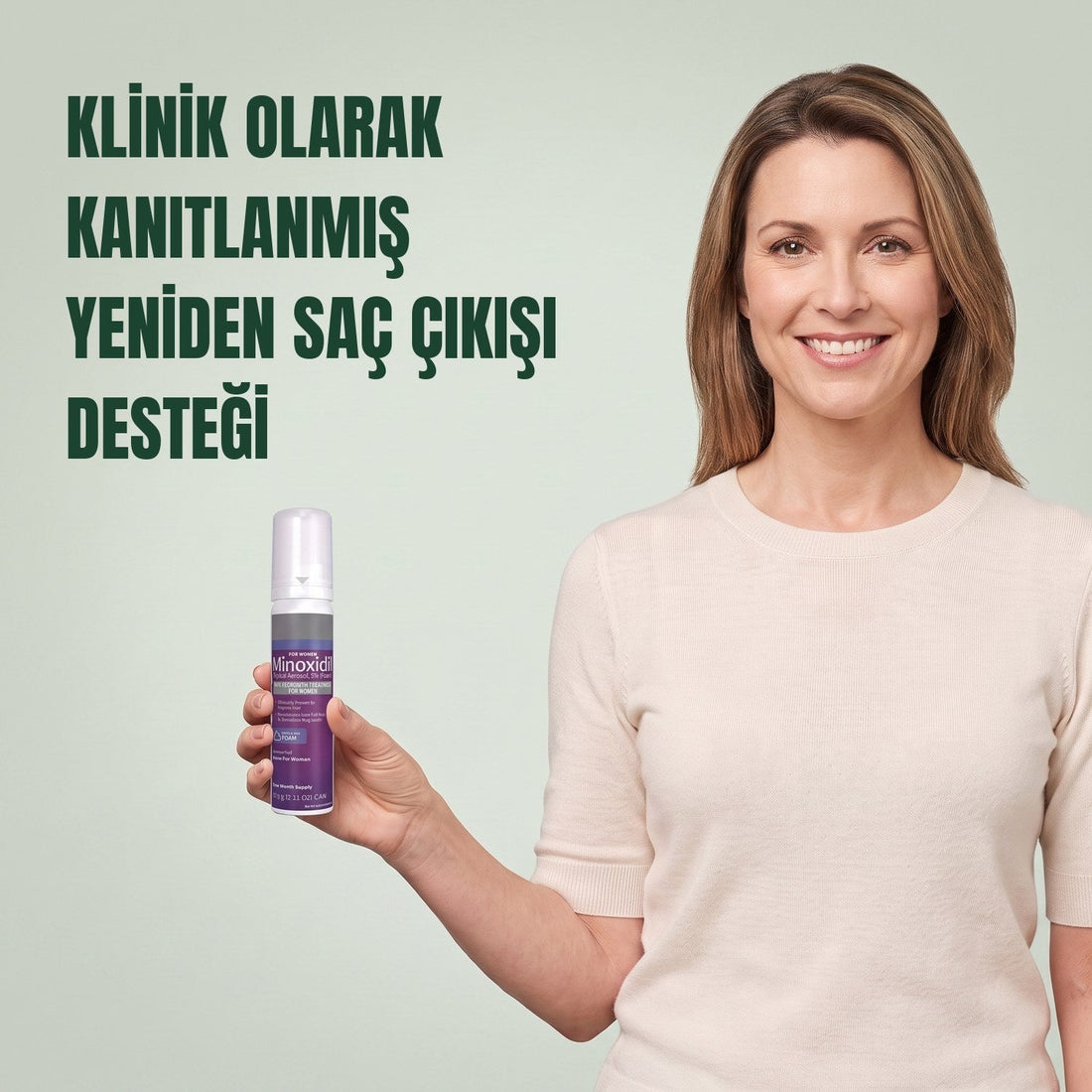 Kirkland Signature Kadınlar için Minoksidil Köpük 5% - 3 kutu (6 aylık kullanım)