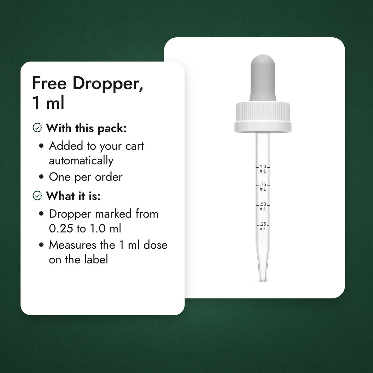 Free gift with this pack: a free dropper