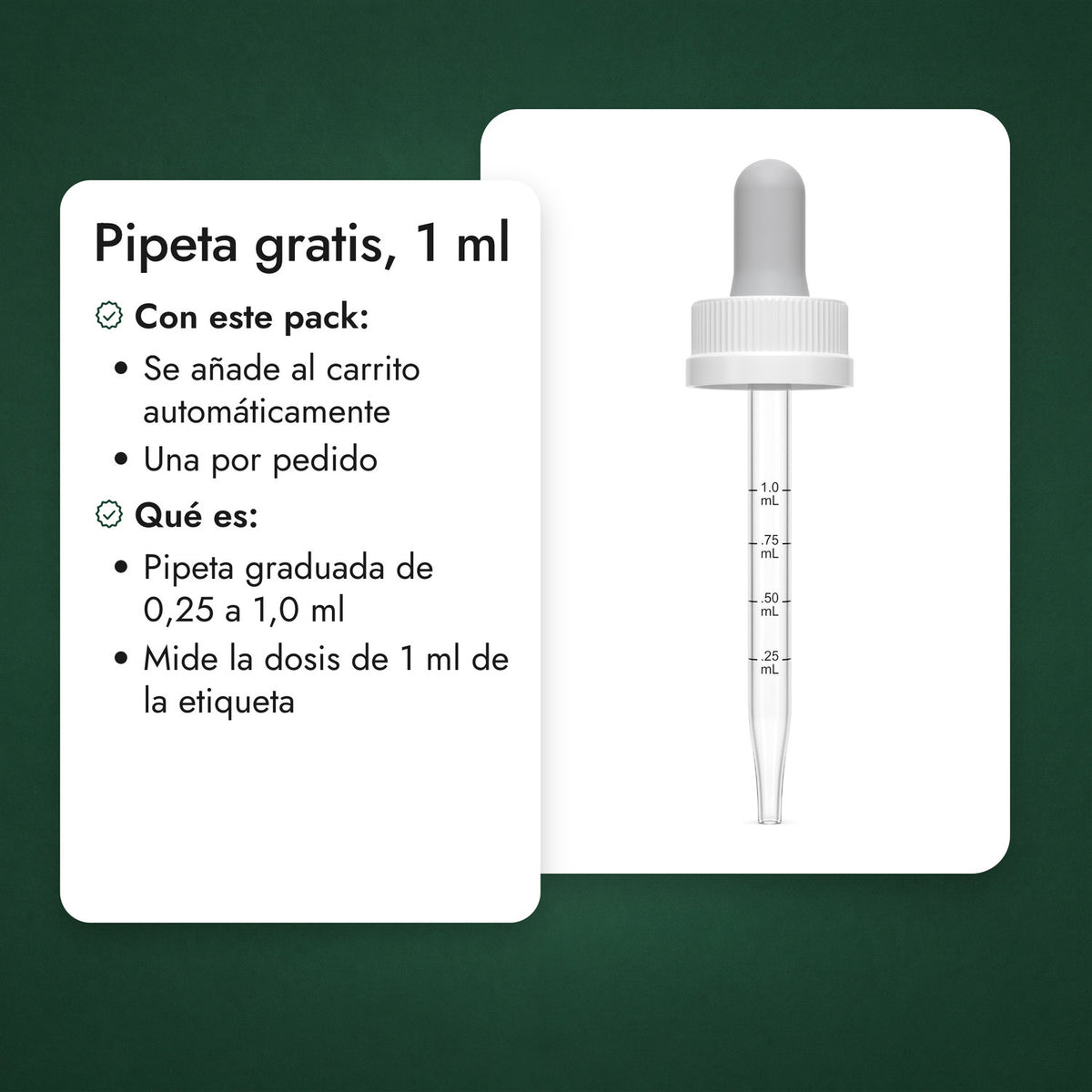 Pipeta gratis, 1 ml