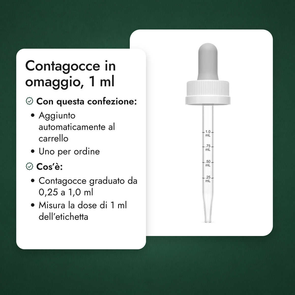 Contagocce in omaggio, 1 ml
