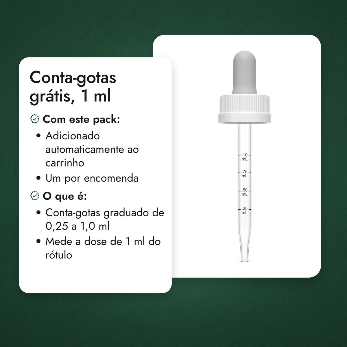Conta-gotas grátis, 1 ml