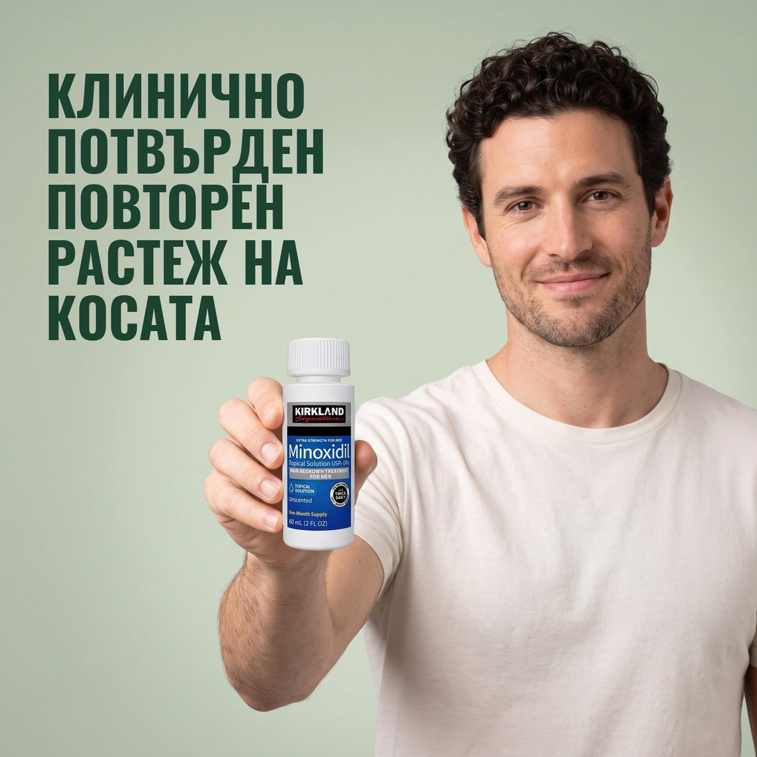 Kirkland Signature Разтвор с миноксидил 5% за мъже - запас за 12 месеца