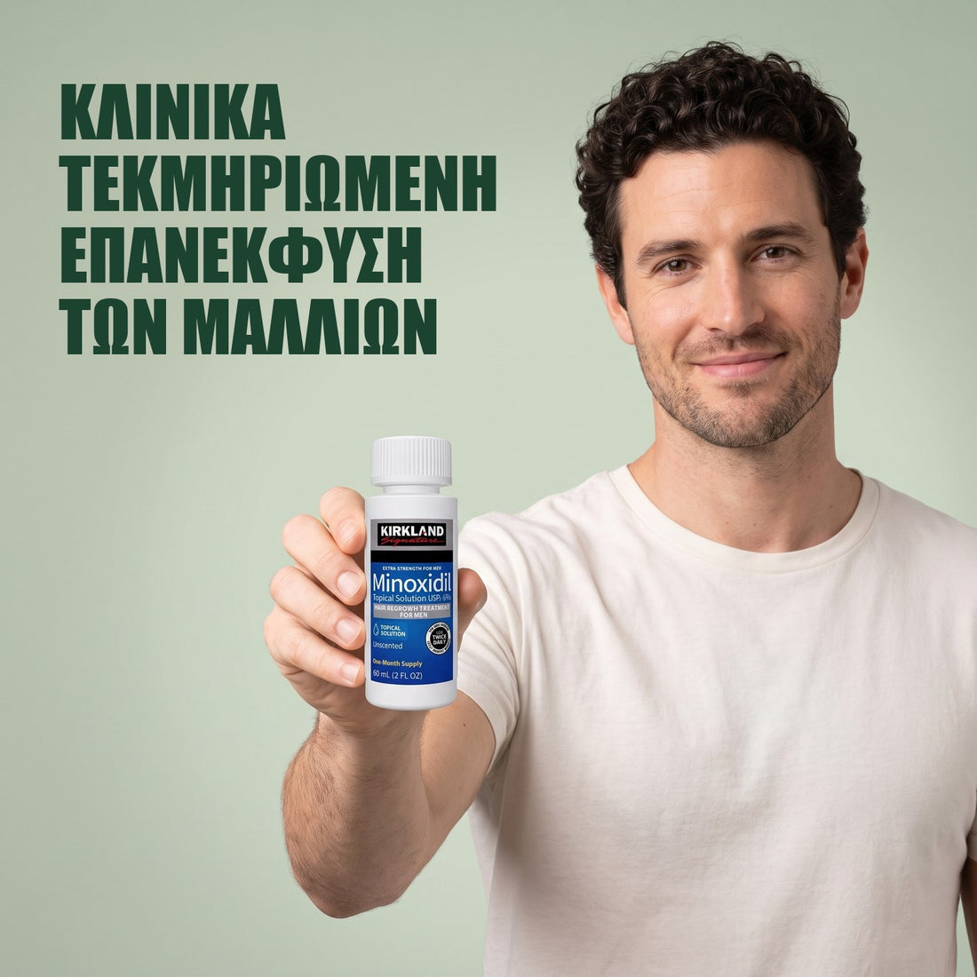 Kirkland Signature Διάλυμα Μινοξιδίλης 5% για Άνδρες - Ποσότητα για 12 μήνες