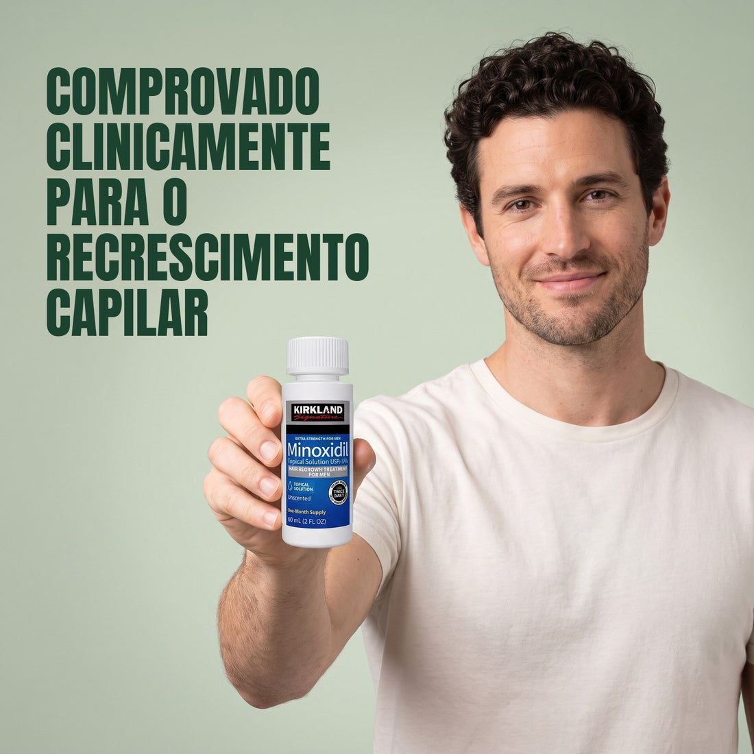 Loção de Minoxidil Kirkland Signature 5% para Homem - Fornecimento para 12 Meses