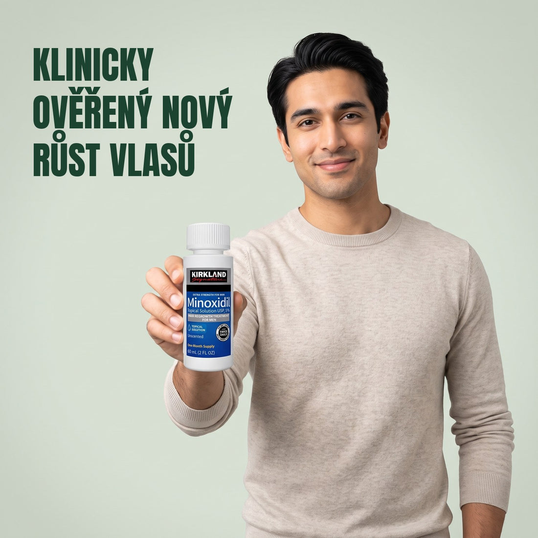 Kirkland Signature Minoxidil roztok 5% pro muže - zásoba na 3 měsíce