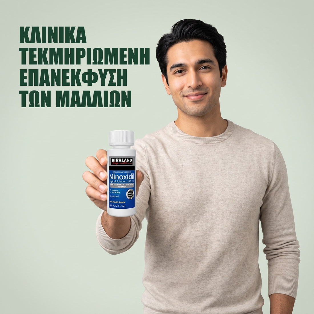 Kirkland Signature Minoxidil Διάλυμα 5% για Άνδρες - Ποσότητα για 3 μήνες