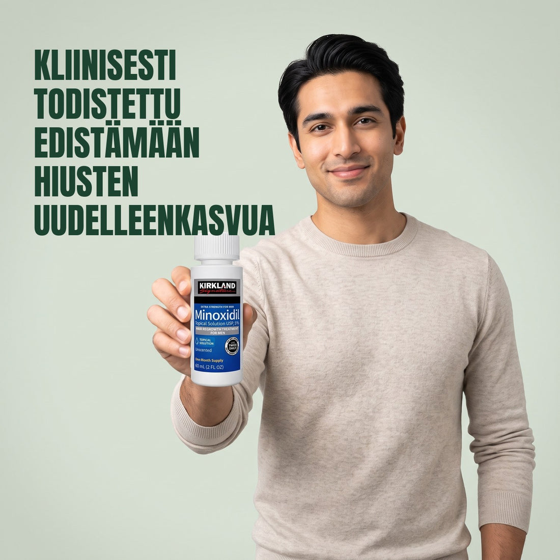 Kirkland Signature Minoksidiililiuos 5 % miehille – 3 kuukauden pakkaus