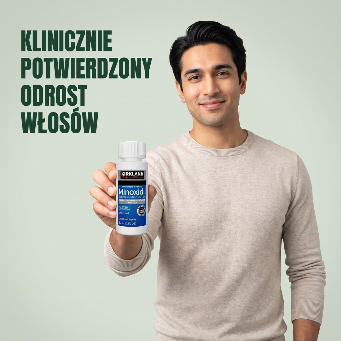 Kirkland Signature Płyn z minoksydylem 5% dla mężczyzn – zapas na 3 miesiące