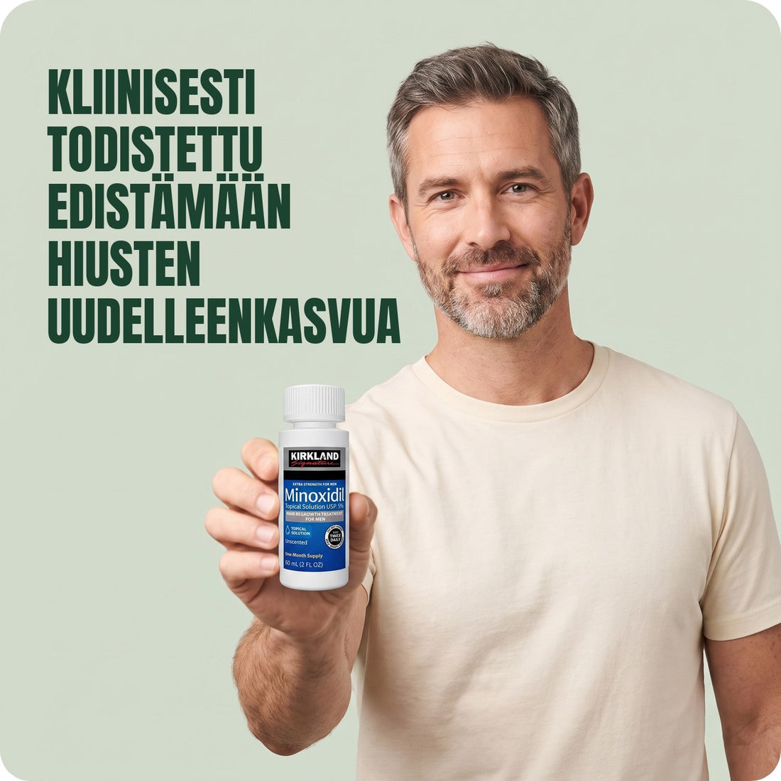 Kirkland Liuos 5% miehille (6 kuukauden pakkaus)
