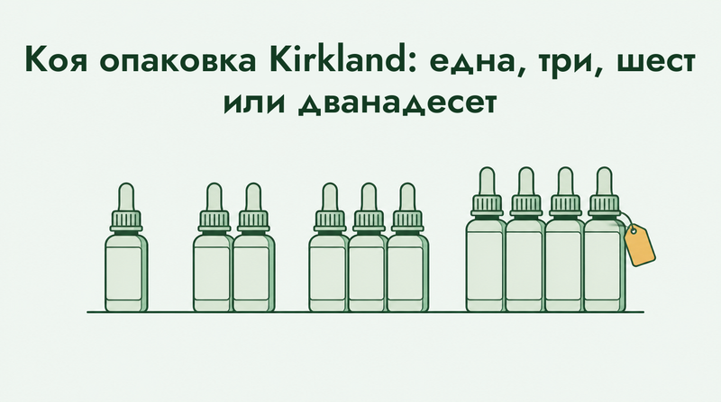Kirkland миноксидил — запас за 1, 3, 6 или 12 месеца
